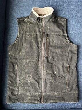 Kuhl men's large lined Burr vest, espresso color